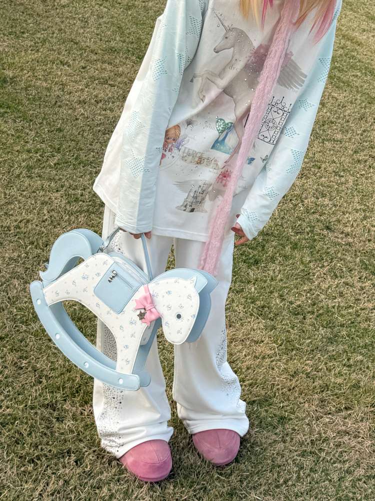 Horse Rolling Trojan Tote Bag【s0000015381】