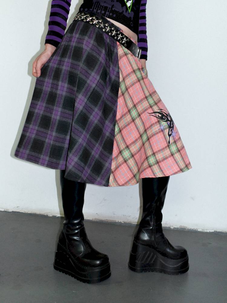 Vintage layered butt curtain skirt【s0000014378】