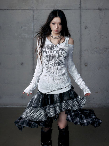 Backless Hooded Long Sleeve Bottom Top【s0000013469】