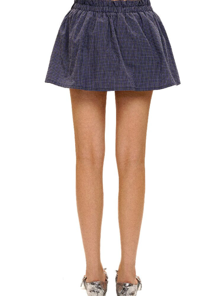 Tuck Pleated Faux Two-Piece Skirt【s0000017420】