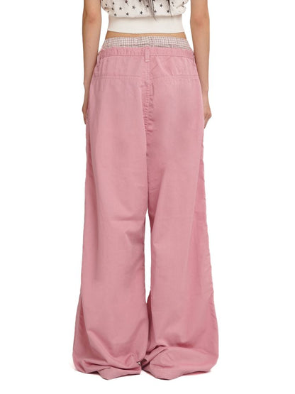 Relaxed fit adjustable cuffs casual pants【s0000012547】