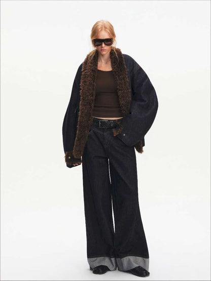 French Lamb Wool Cropped Jacket【s0000015056】