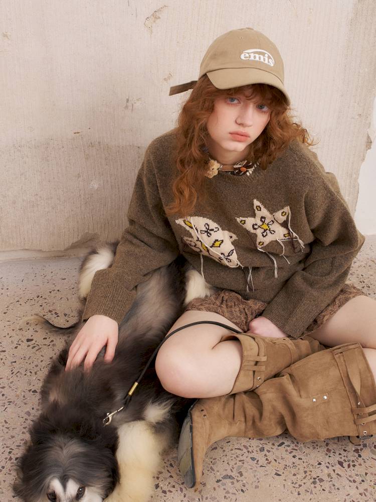 Unique Design Loose Long Sleeve Pullover【s0000014381】