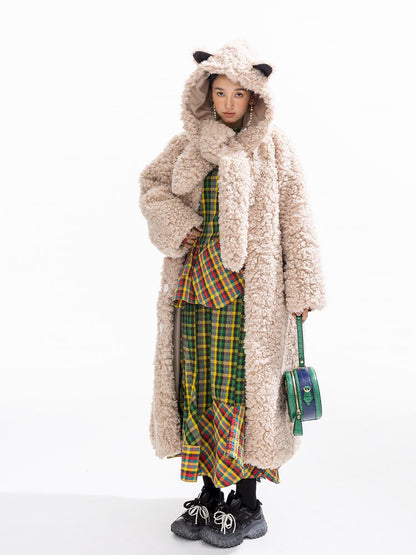 Hooded Cotton Clip Long Loose Jacket【s0000011311】