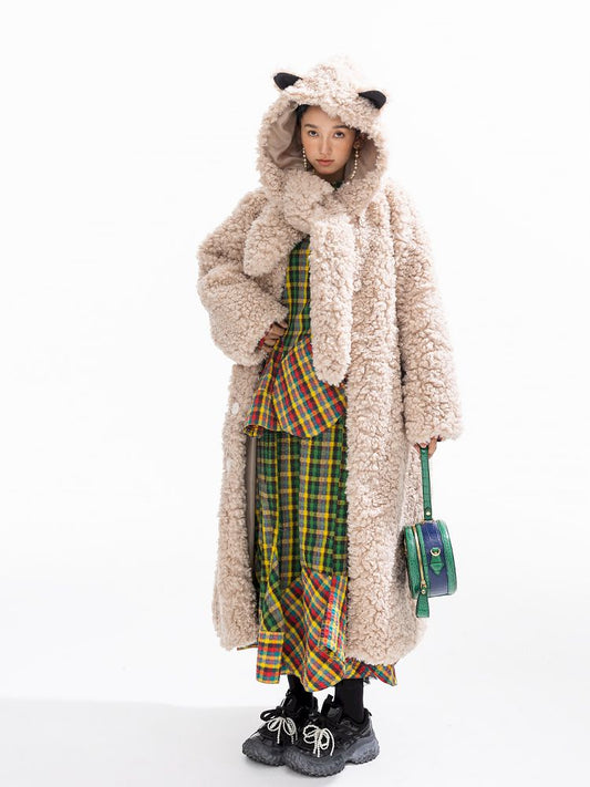 Hooded Cotton Clip Long Loose Jacket【s0000011311】