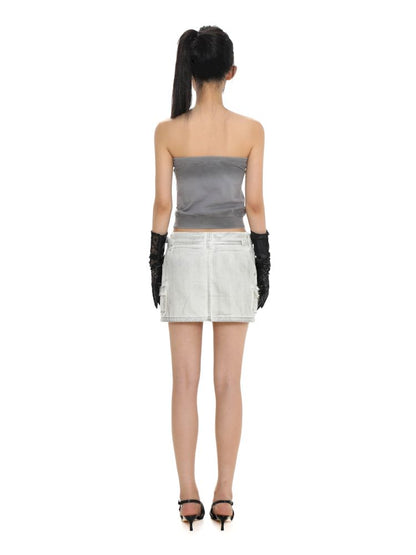 Drawstring Badge Printing Tie Bandage Tank Top【s0000008654】