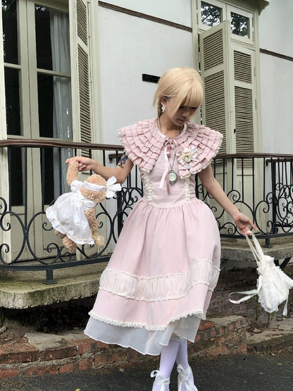 Original Lace Mesh Embroidered Skirt Set【s0000016890】