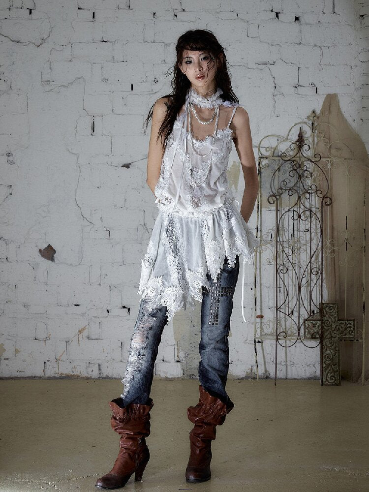 Hot Drill Heavy Wash Denim Pants【s0000016977】