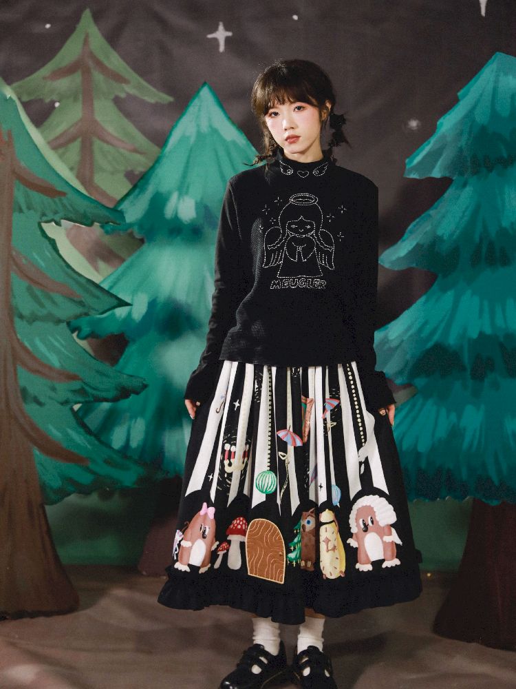 Stereoscopic Embroidered Organs Half Skirt【s0000005682】
