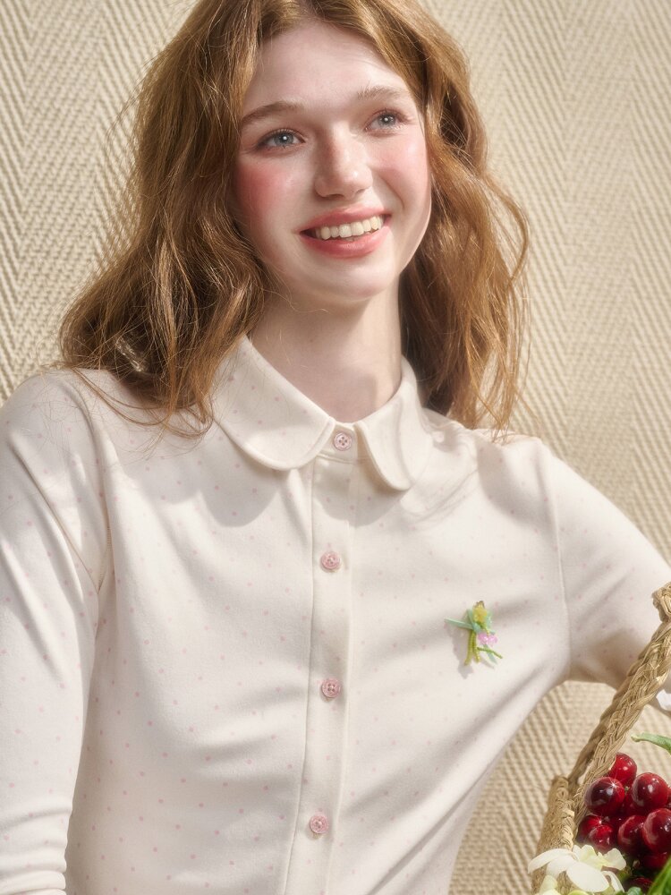 Tulip Satin Polka Dot Easy Suit【s0000015624】