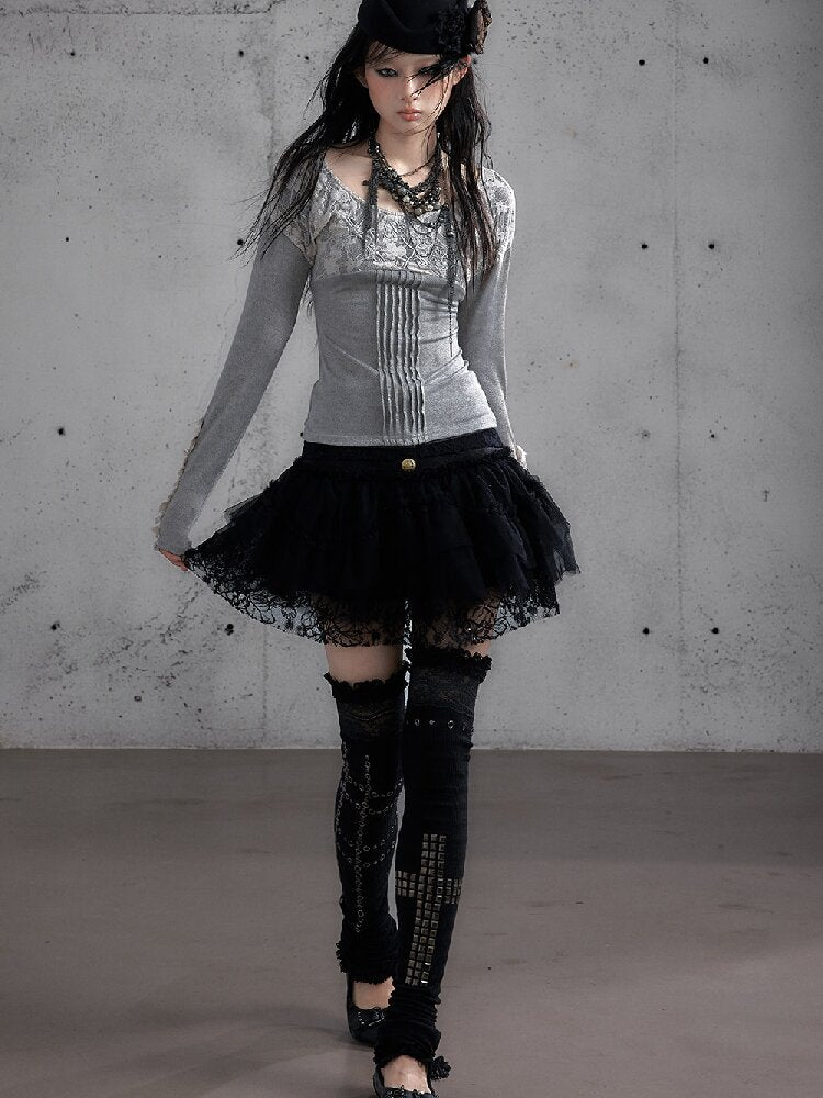 Lace Embroidered Knit Sweater【s0000019159】