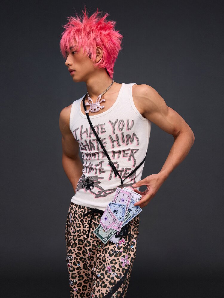 Hate Printed Vest【s0000017291】