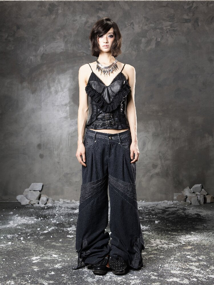 Splicing Fake Two Suspender Bandeau【s0000015953】