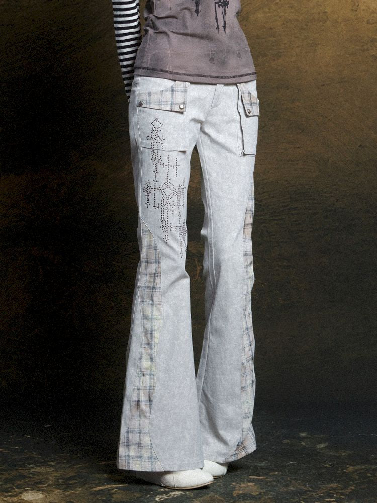 Double Waistband Drilling Decoration Pants【s0000011810】