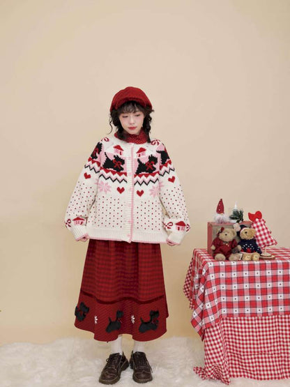 Bow Snowflake Island Wool Sweater【s0000015098】