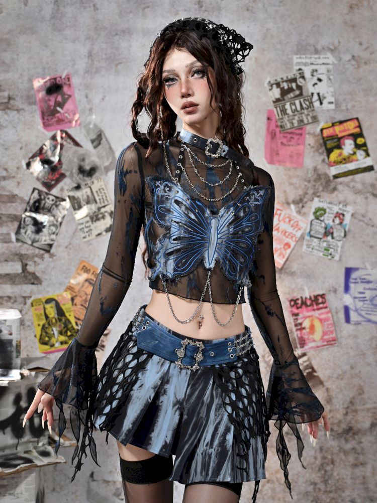 Irregular Pleated Low Waist Half Body Skirt【s0000013502】