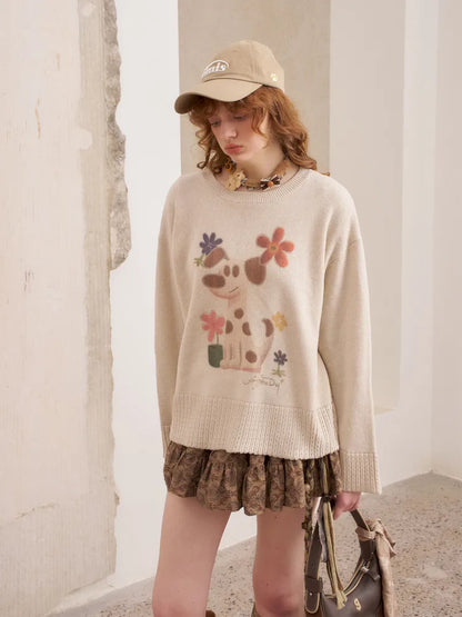 Openwork Oversized Pullover Knit Sweater【s0000014086】