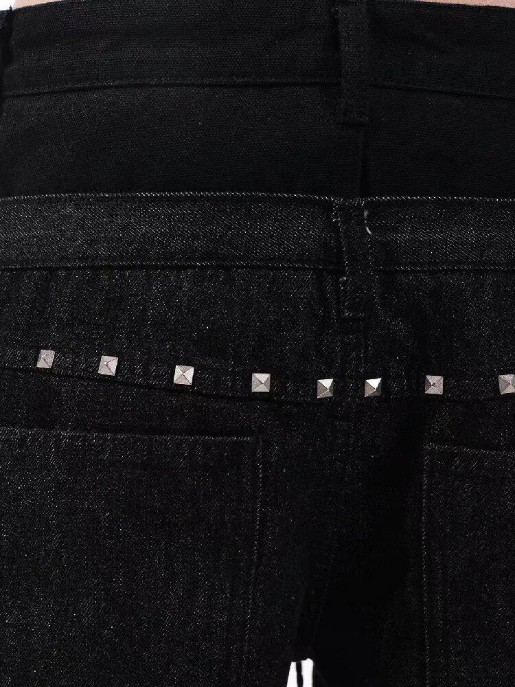 Stacked Raw Denim Zipper Jeans【s0000018188】