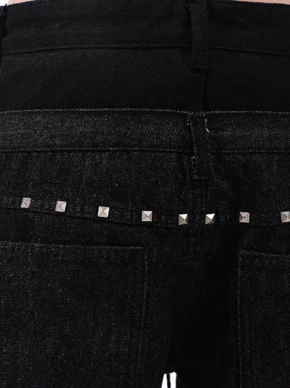 Stacked Raw Denim Zipper Jeans【s0000018188】