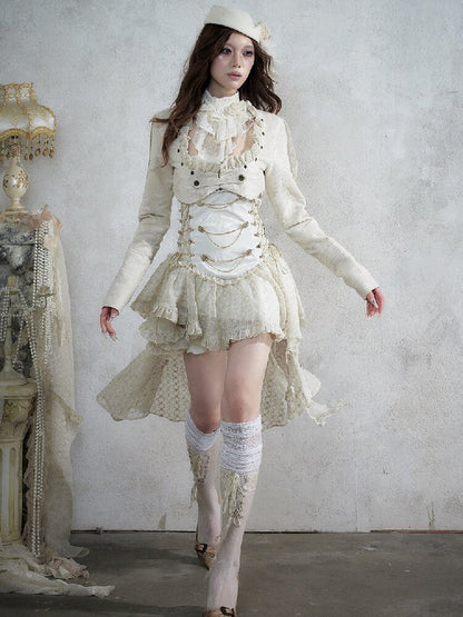 Court Victoria Lace Asymmetrical Dress【s0000017989】