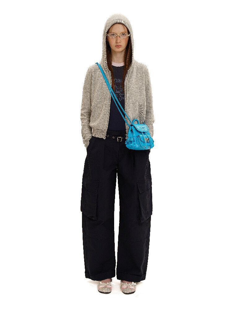 Long Staple Cotton Cargo Trousers【s0000016138】
