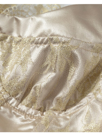 Lace Satin Fake Two Corset【s0000015936】