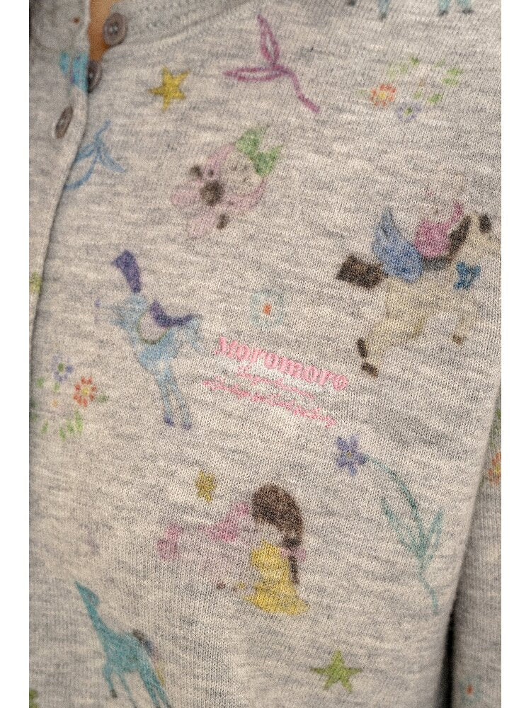 Horse Rabbit Floral Crew Cardigan【s0000016084】