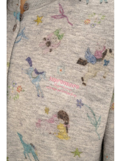 Horse Rabbit Floral Crew Cardigan【s0000016084】
