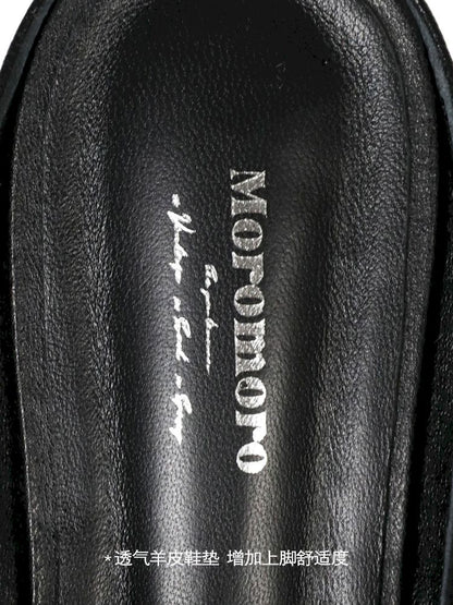 Carved Single Buckle Ballet Shoes【s0000013438】