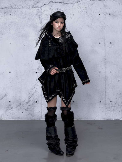 Dark Court Suede Irregular Skirt【s0000014919】