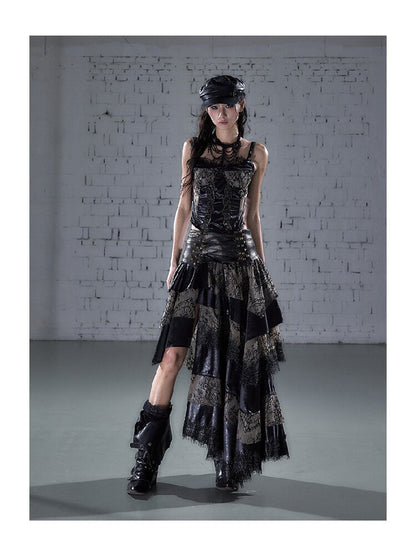 Lace Patchwork Irregular Skirt【s0000015935】