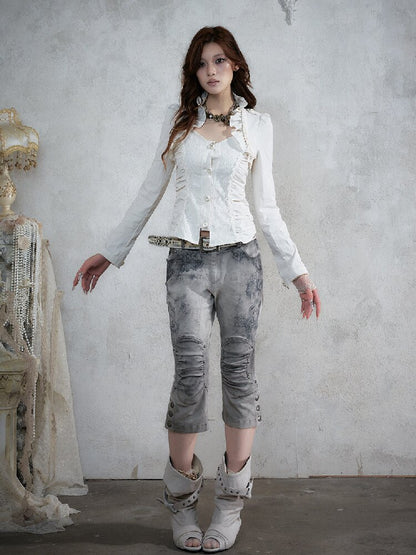 Medieval Heavy Work Lace Shirt【s0000017985】