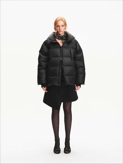 Winter Stand Collar Black Warm 90 Down Jacket【s0000014871】