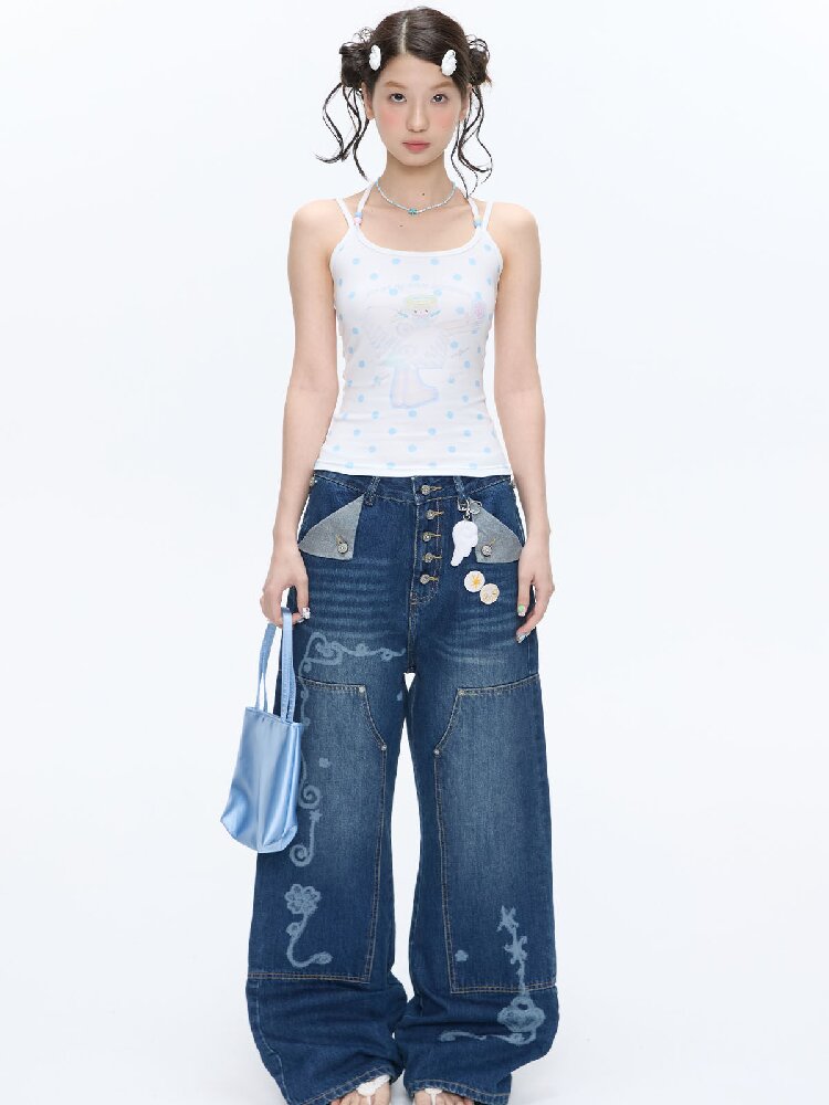 Childlike Beaded Camisole Top【s0000016409】