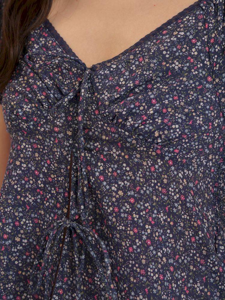 Plaid bubble sleeve top/dress【s0000013456】