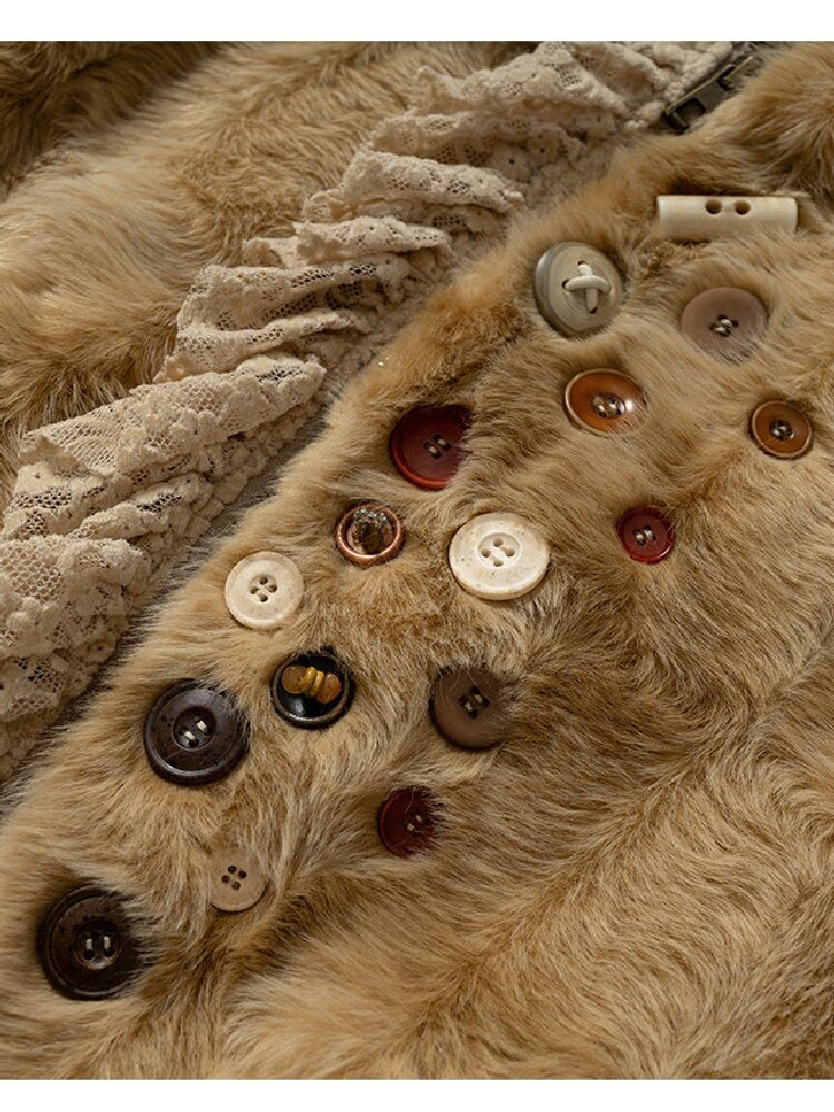 Plush Eco-Friendly Fur Coat【s0000019161】