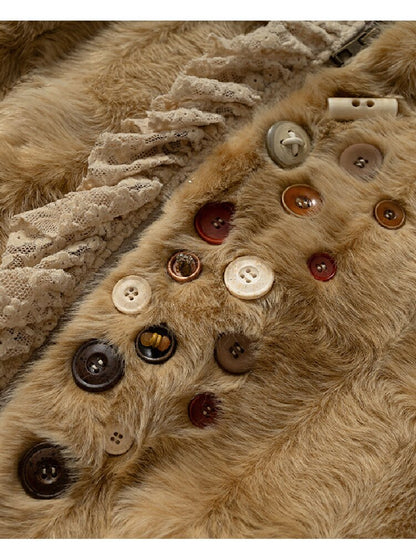 Plush Eco-Friendly Fur Coat【s0000019161】