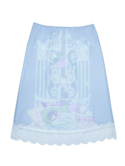 Artistic Lace Mesh Half Length Dress【s0000017479】