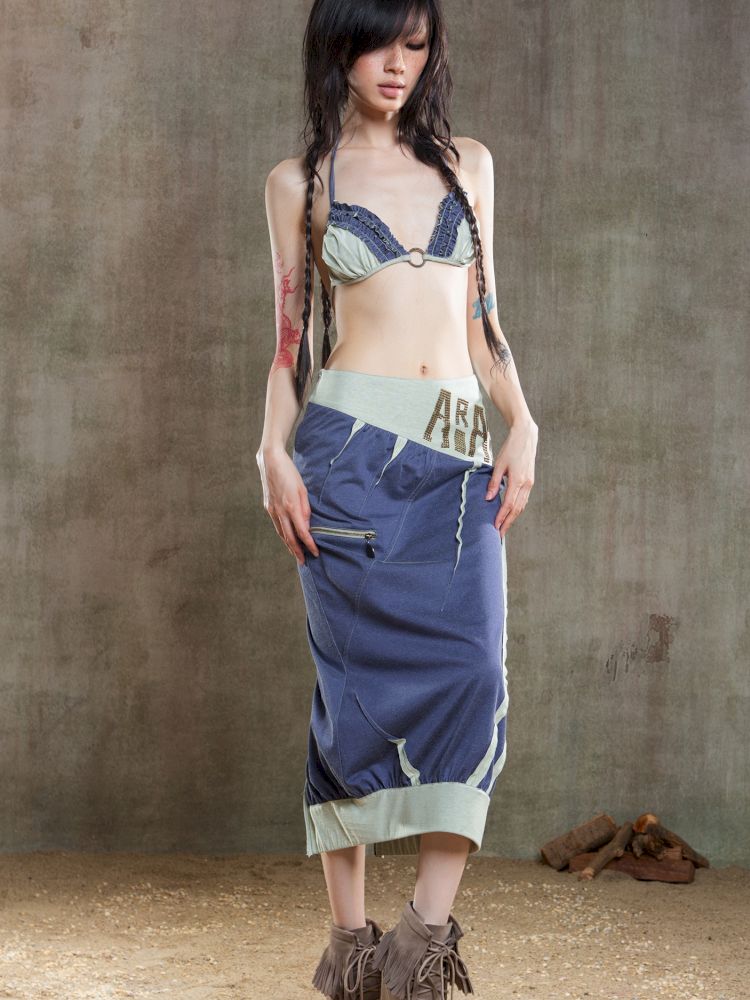 Drawstring Crash Ruffle Bikini【s0000012659】
