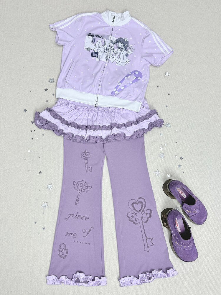 Quirky Girl Fake Two Pieces Cake Skirt Pants【s0000017472】