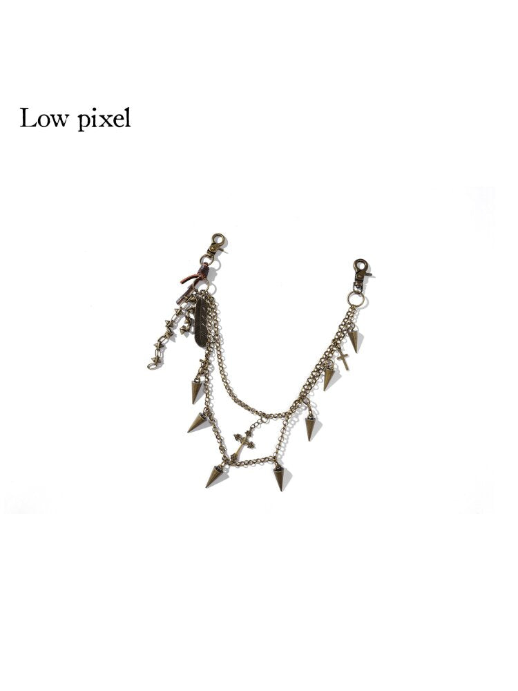 Coffee Low-Rise Leather Slacks【s0000015606】