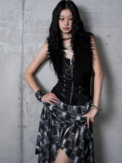 Asymmetrical Halter Neckline Dress【s0000013942】