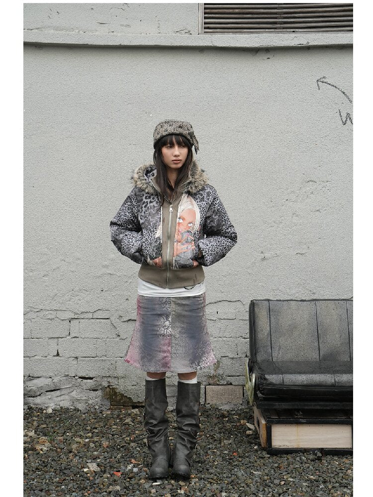 Graffiti White Duck Down Jacket【s0000018070】