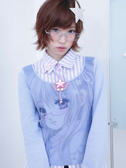 Dreamcore Star Wings Magic Wand Necklace【s0000014700】