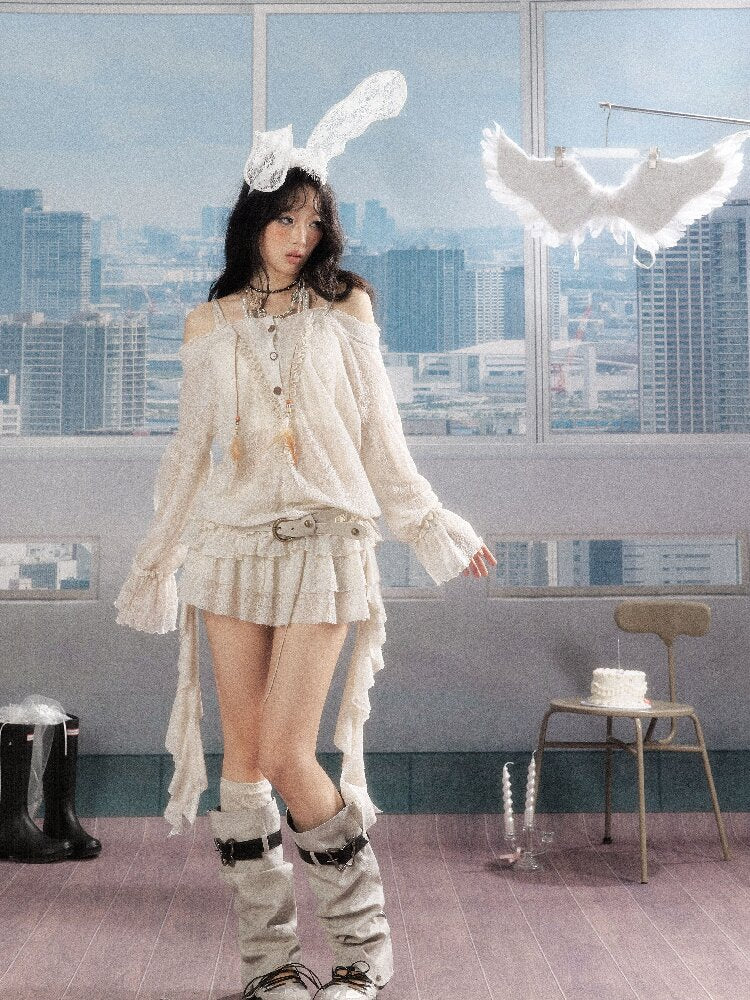 Texture Irregular Streamer Skirt【s0000016281】