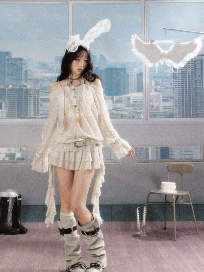 Texture Irregular Streamer Skirt【s0000016281】