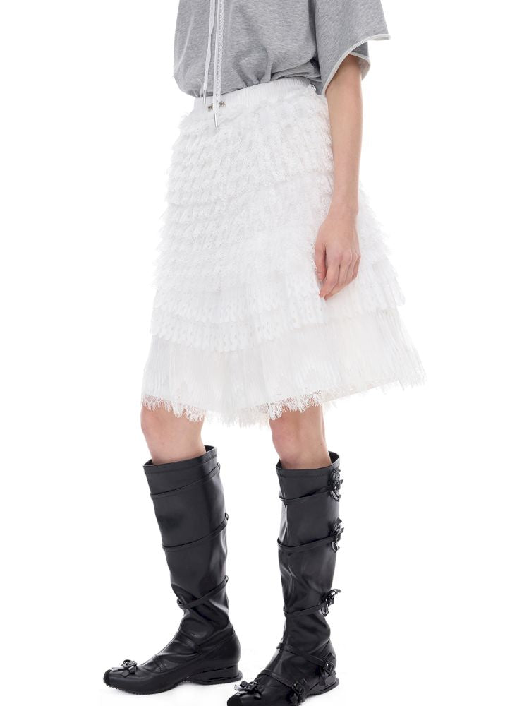 Lace layered loose punk ballet casual pants【s0000012980】