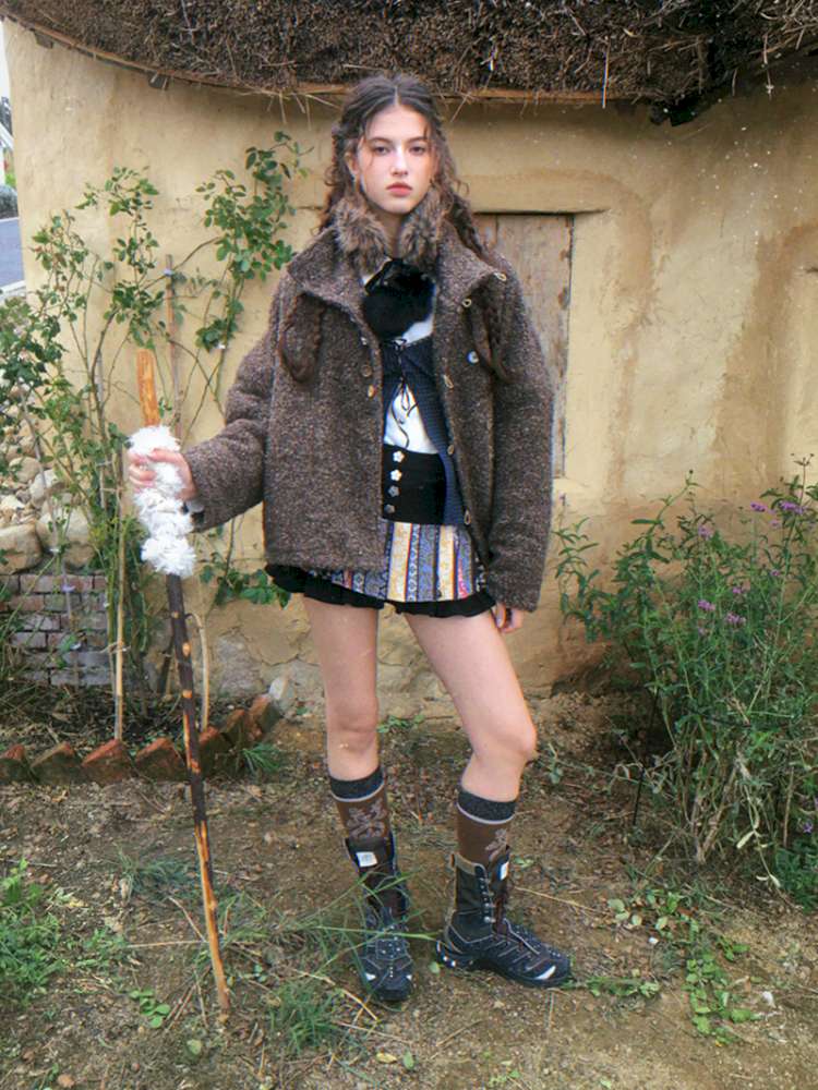 Blue Plaid Polka Dot Long Shirt【s0000014902】