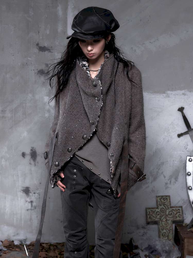 Chanel-Style Reversible Fleece Coat【s0000014462】