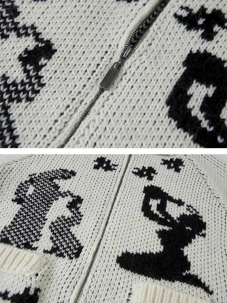 Fair Isle Autumn Knit Cardigan Jacket【s0000014388】